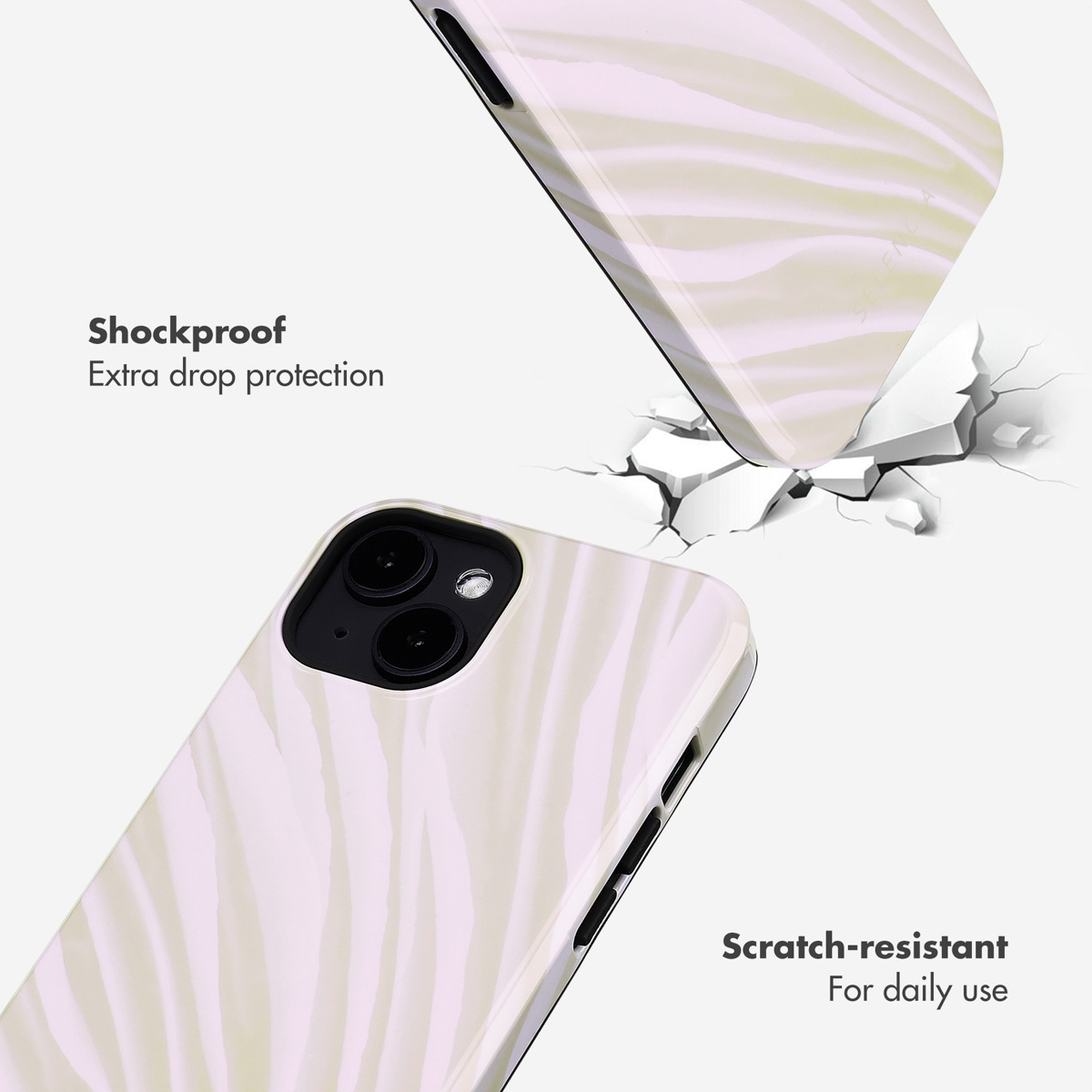 Funda de teléfono con patrón de mármol, a prueba de golpes y arañazos.