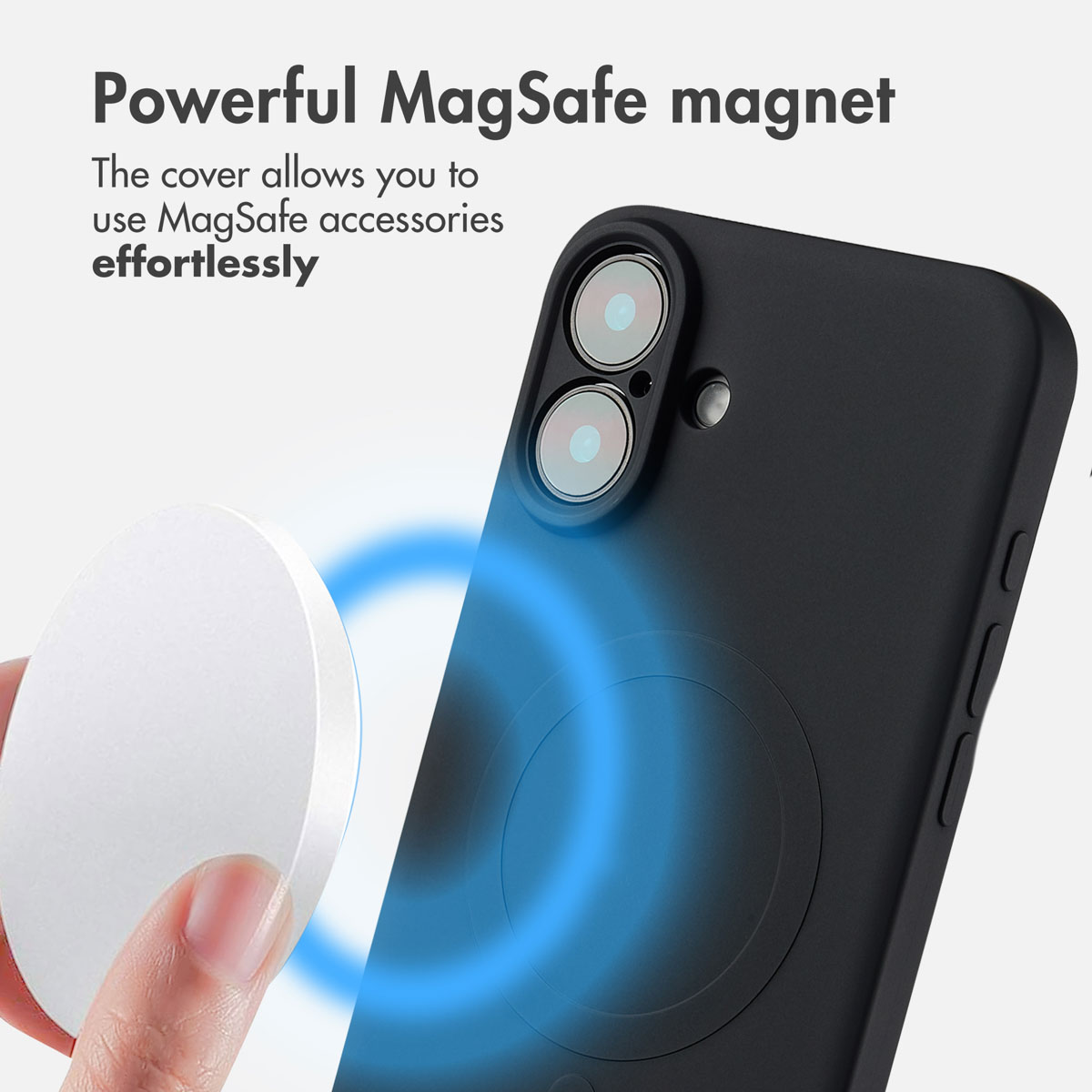 Funda para smartphone con compatibilidad MagSafe y fuerte imán.