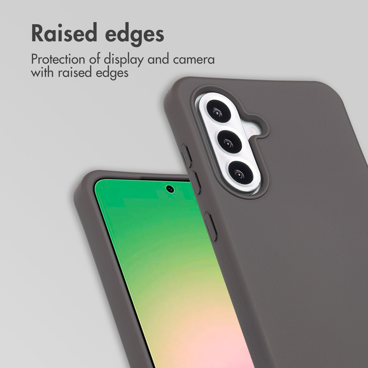 Coque de téléphone avec bords surélevés pour la protection.
