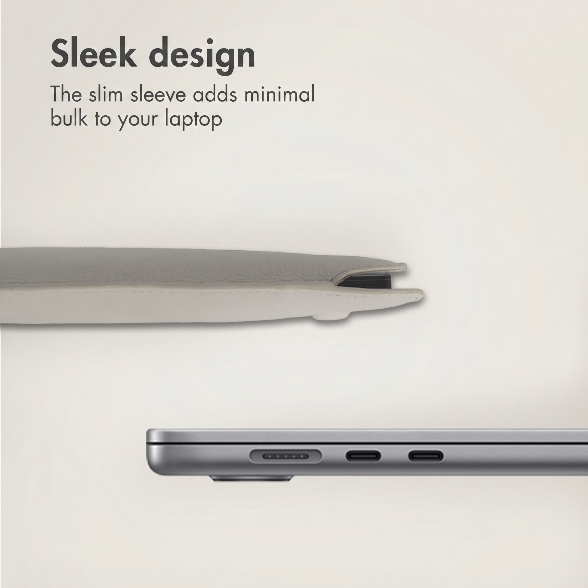 Schlankes Design: Die dünne Hülle fügt Ihrem Laptop kaum Volumen hinzu.