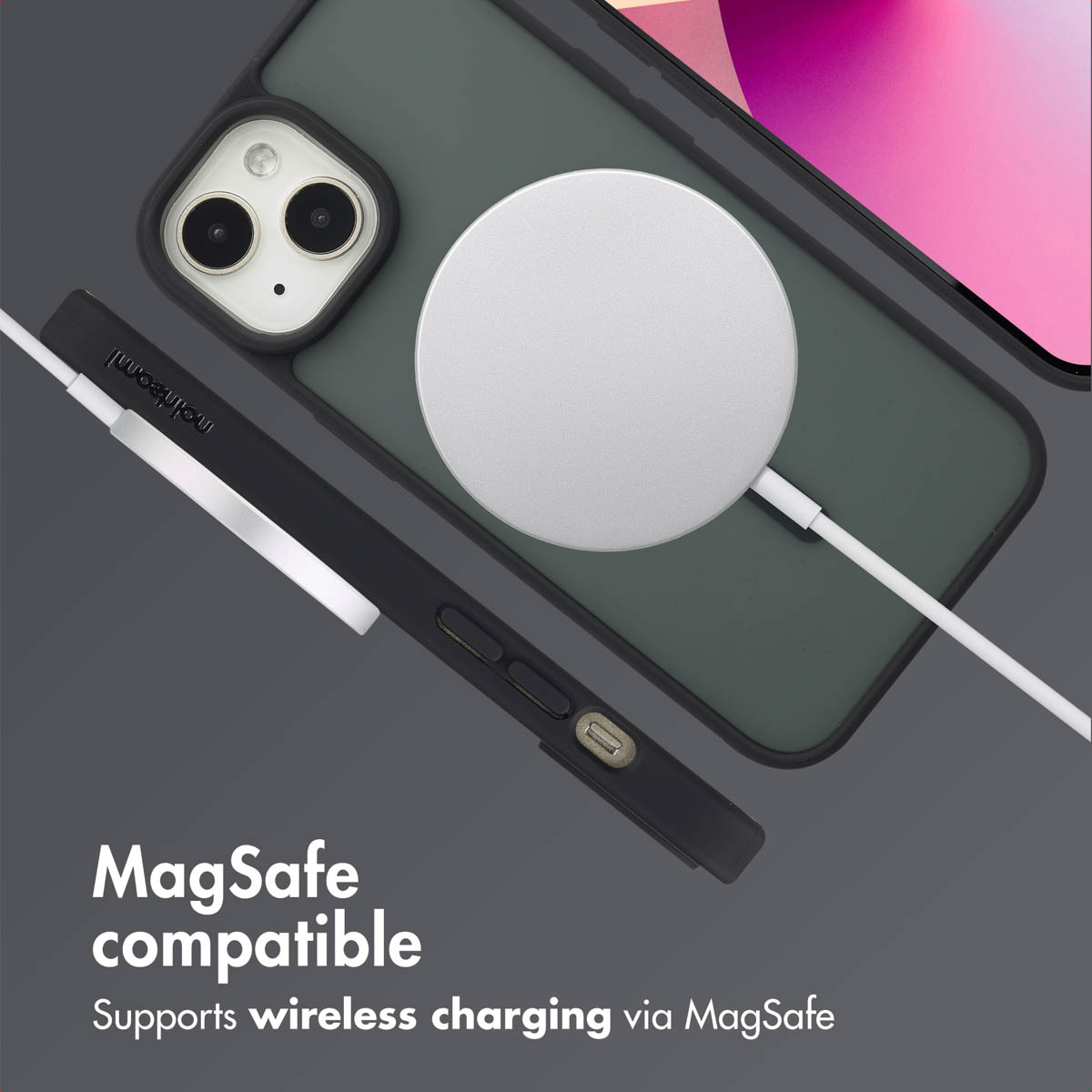 Custodia per telefono compatibile MagSafe con caricatore.