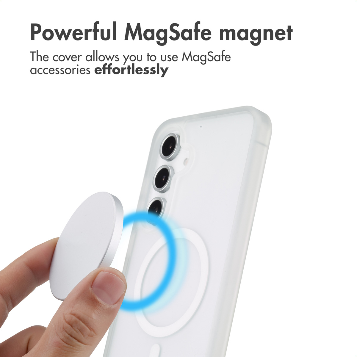 Handyhülle mit starkem MagSafe-Magneten für Zubehör.