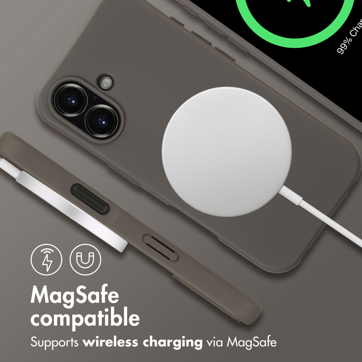 Custodia per telefono compatibile MagSafe con caricabatterie.