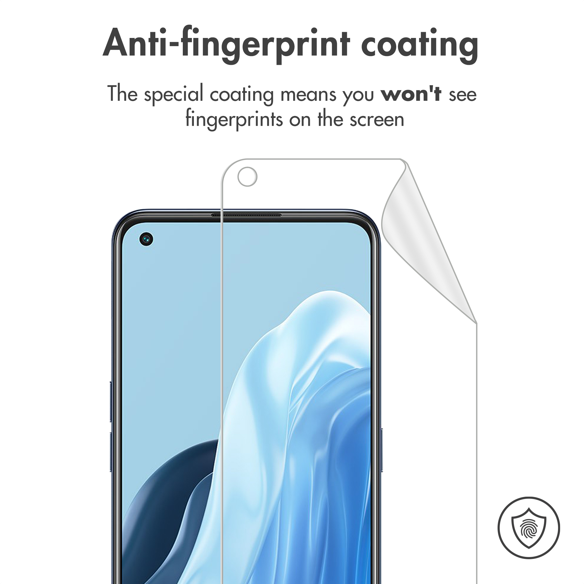 Revêtement anti-traces de doigts sur un écran de smartphone.