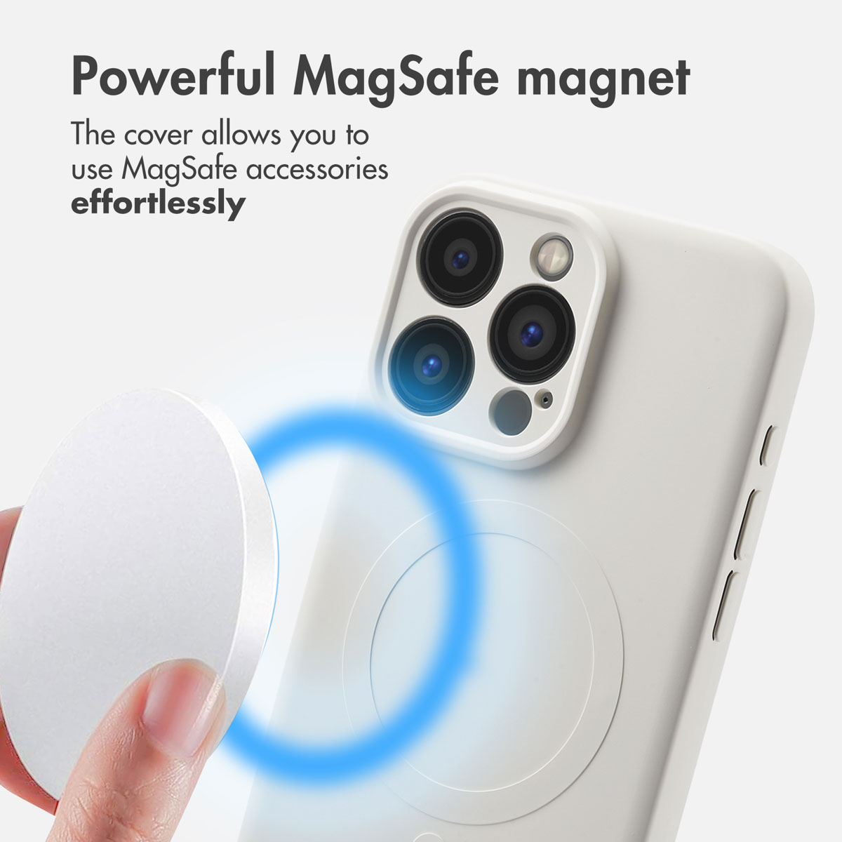 Funda de teléfono con imán MagSafe fuerte para accesorios fáciles.