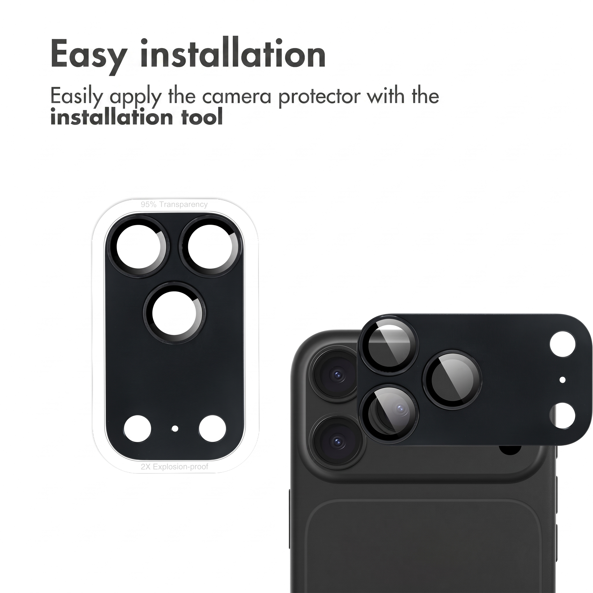 Testo Easy installation con protezione per fotocamera e smartphone.