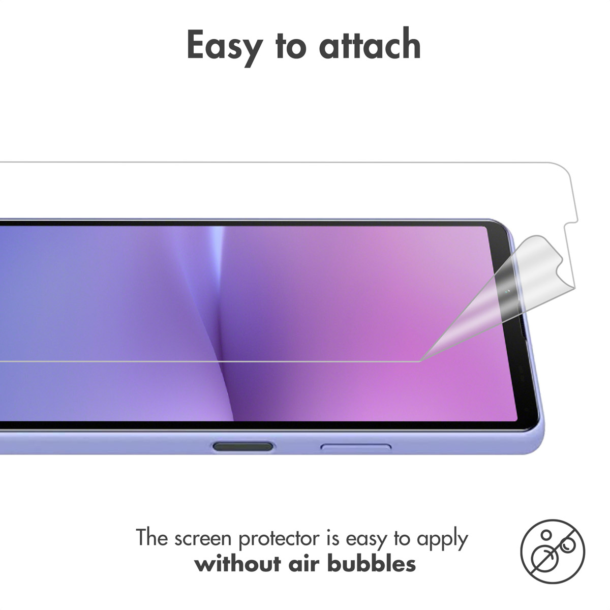 Een schermprotector wordt op een smartphone aangebracht, eenvoudig te plakken zonder luchtbellen.