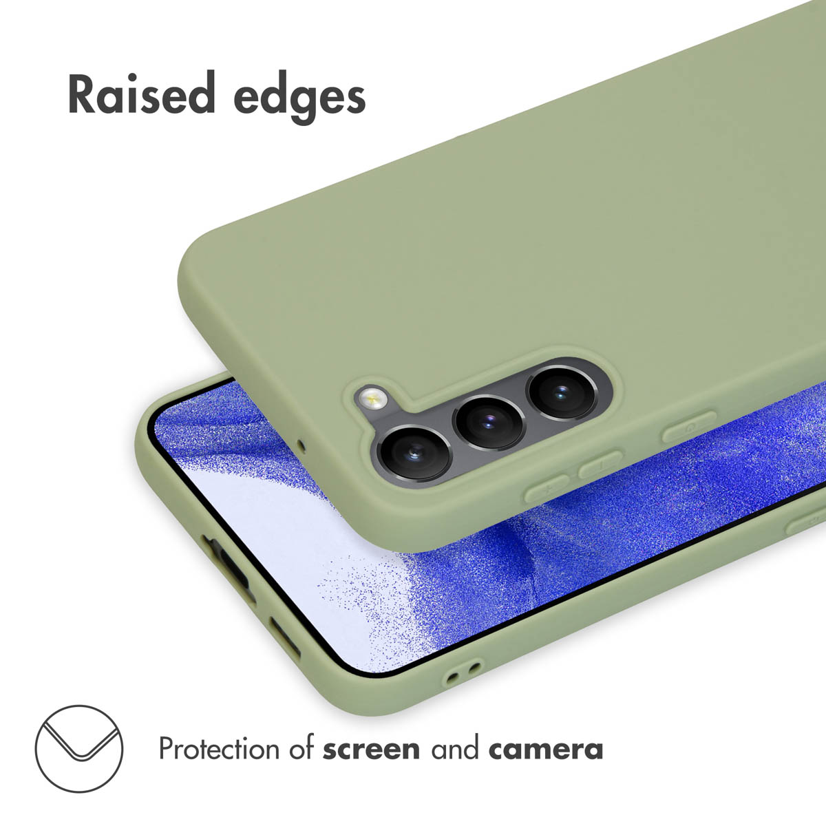 Coque de téléphone verte montrant des bords surélevés pour la protection.