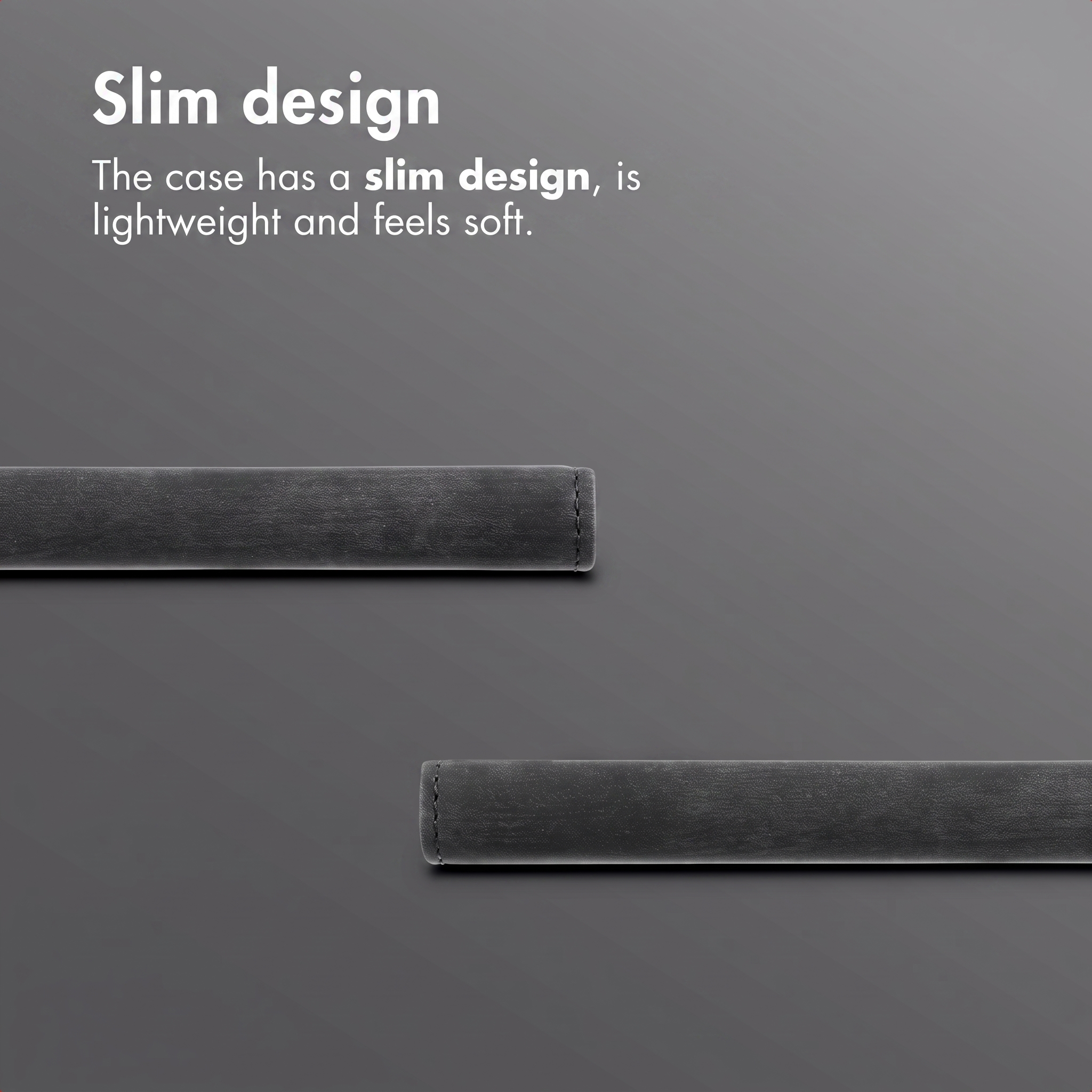 Design fin : l'étui a un design fin, est léger et doux au toucher.