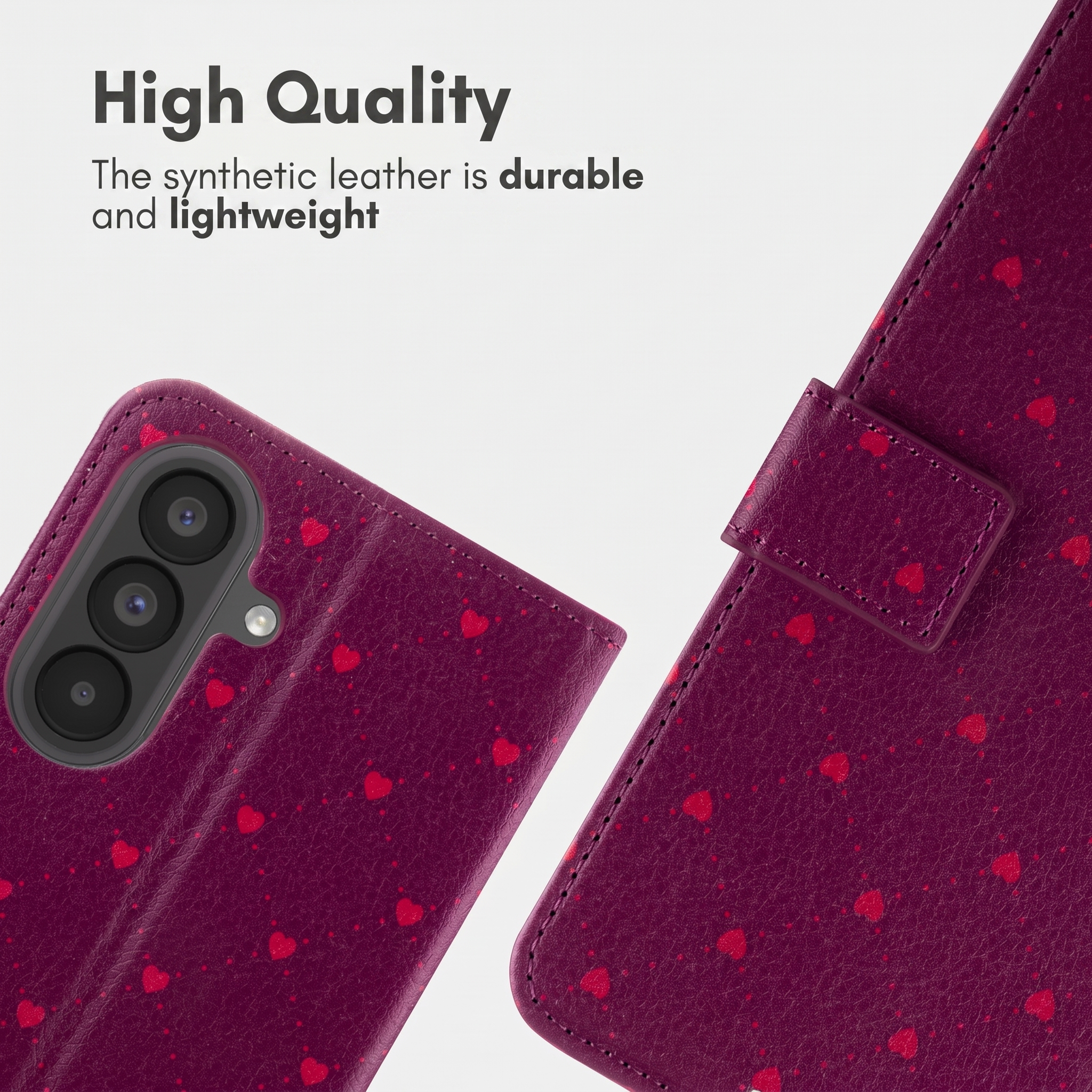 IMOSHION Design Bookcase smartphone, Bookcover, Samsung, Samsung Galaxy A57 (5G), Rot
