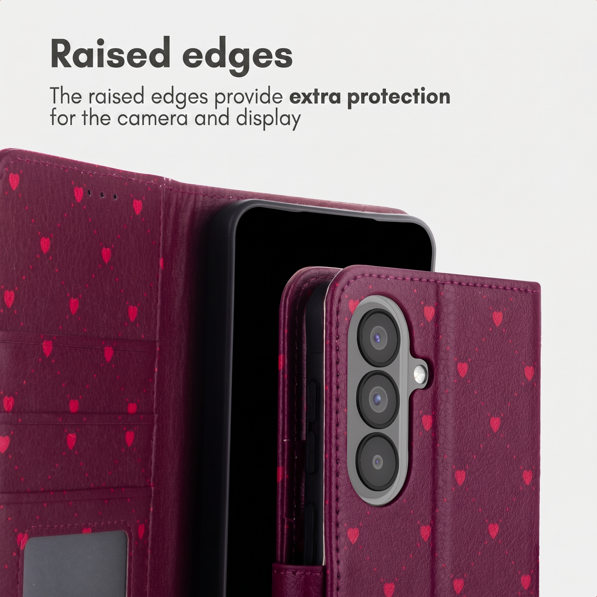 IMOSHION Design Bookcase smartphone, Bookcover, Samsung, Samsung Galaxy A57 (5G), Rot