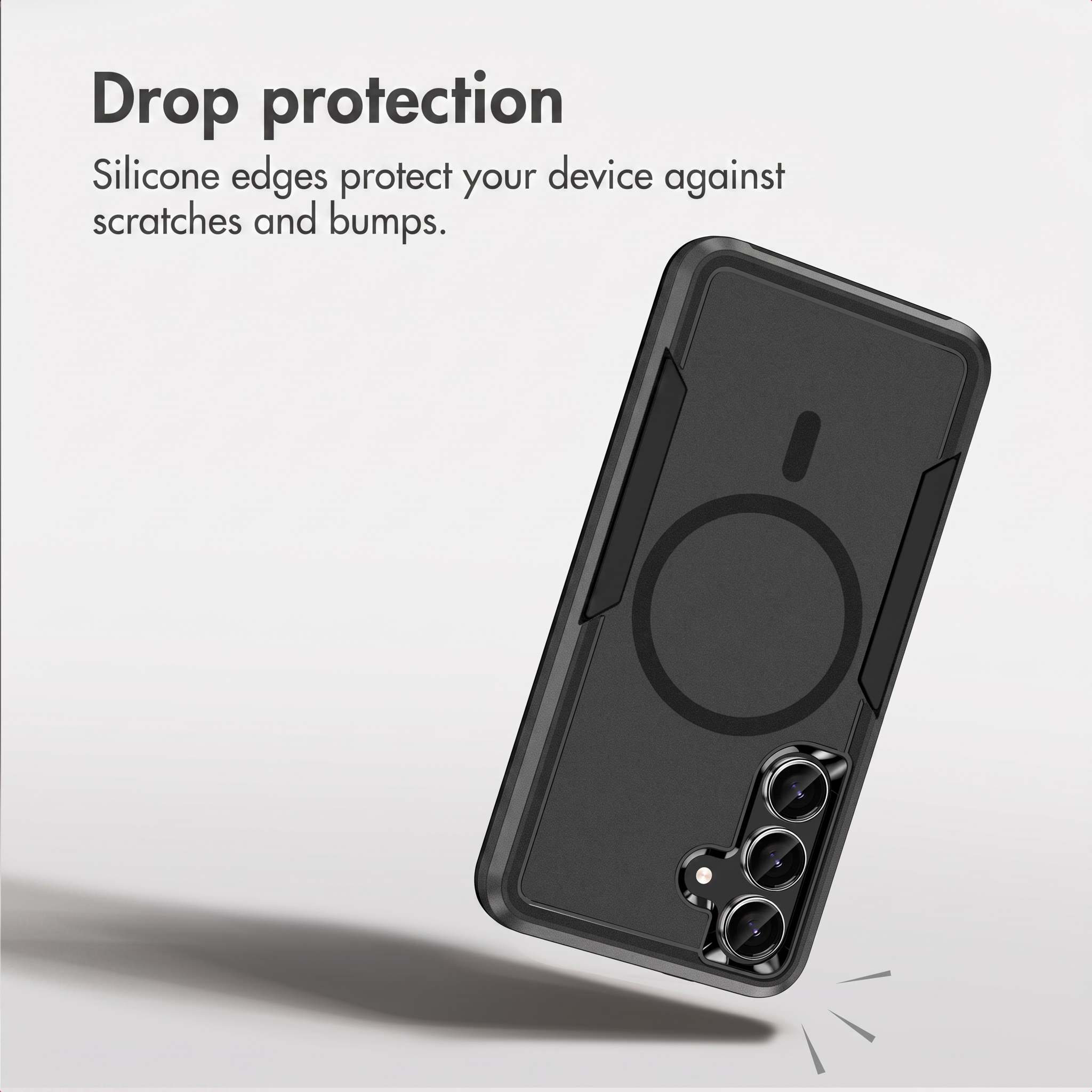 Drop protection: Silicone edges protect your device against scratches and bumps.