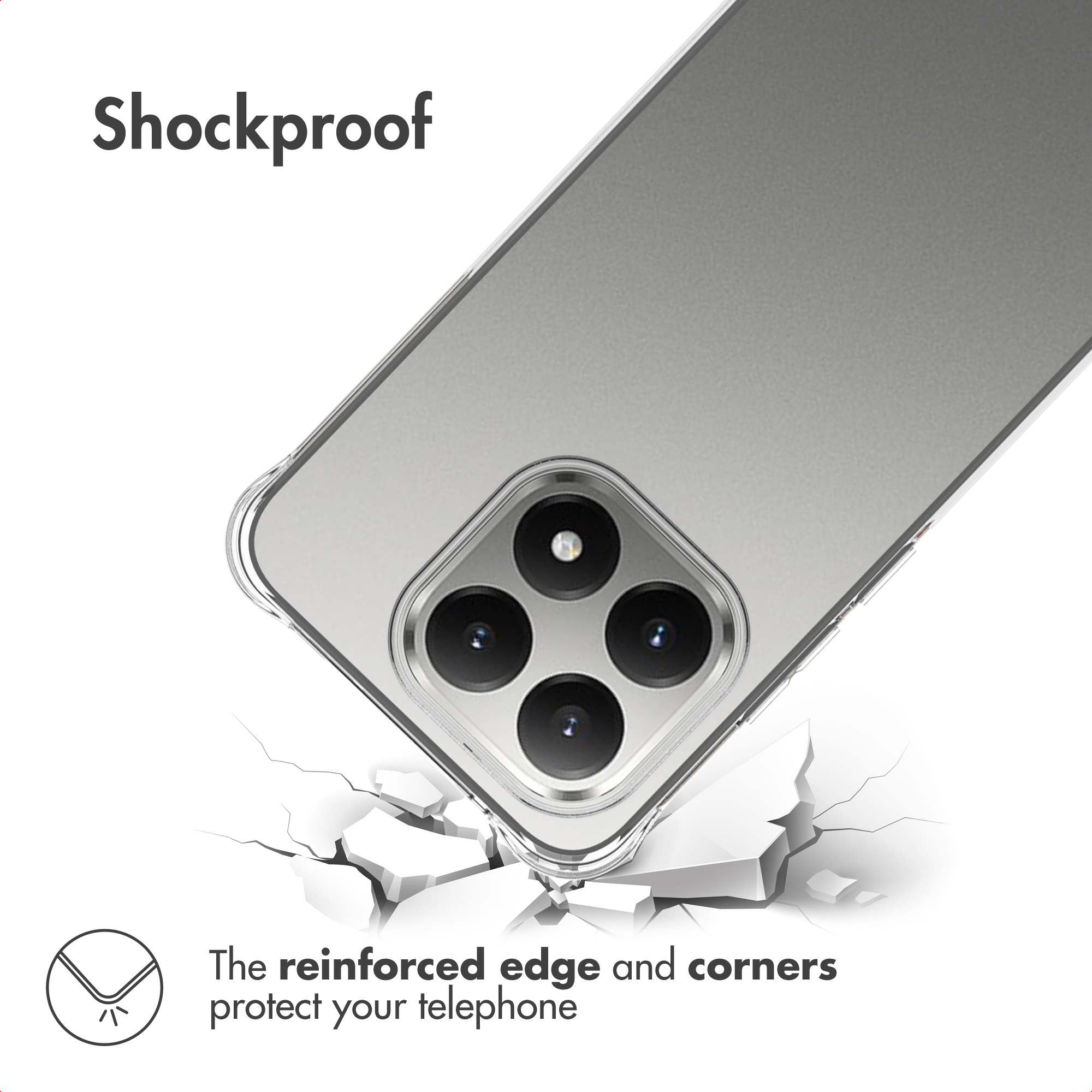 Funda de teléfono a prueba de golpes con esquinas reforzadas.