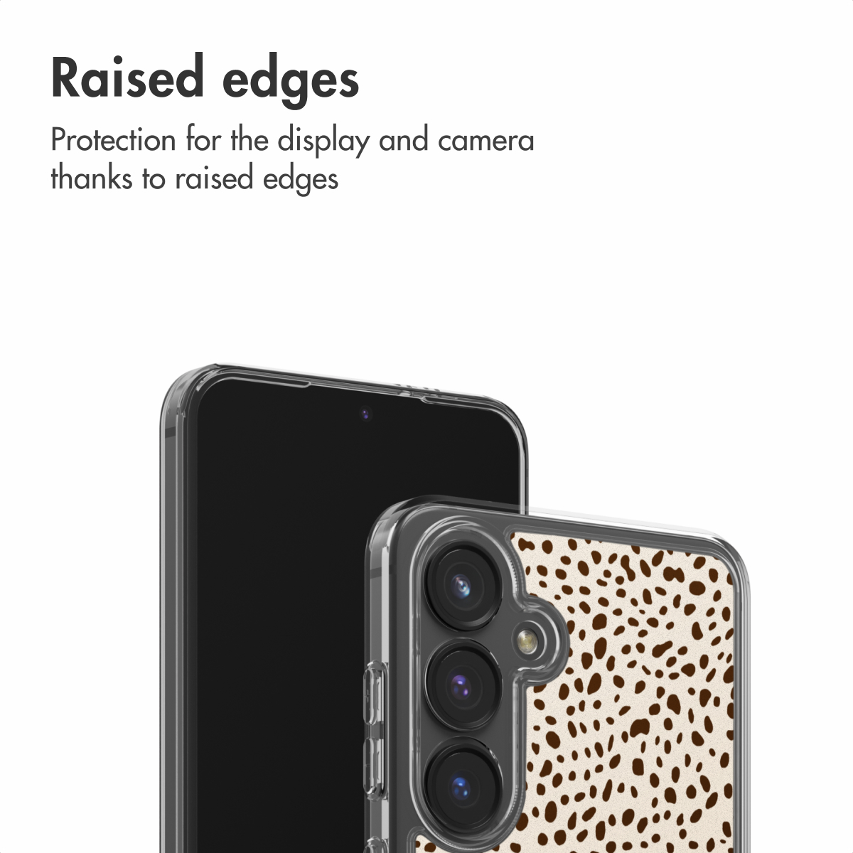 Los bordes elevados protegen la pantalla y la cámara de un smartphone.