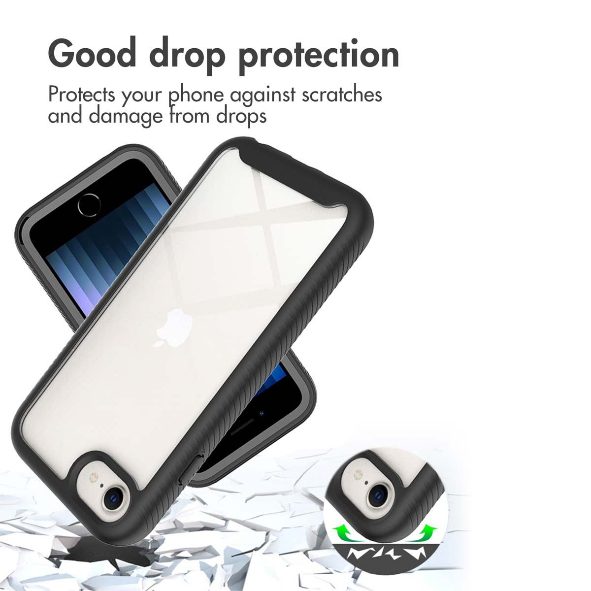 Custodia protettiva per iPhone resistente con buona protezione dalle cadute.