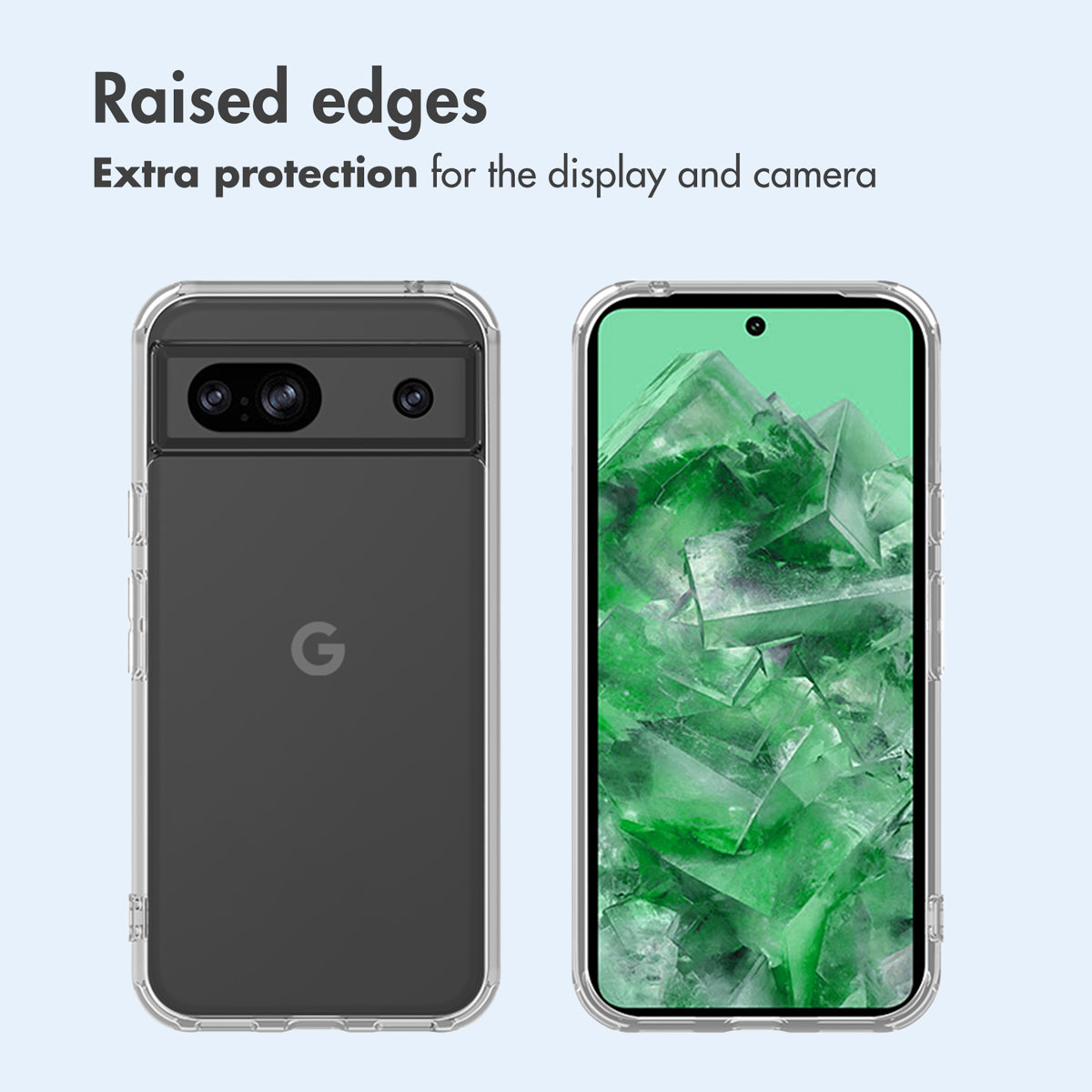 Coque de téléphone avec bords surélevés pour protéger l'écran et l'appareil photo.