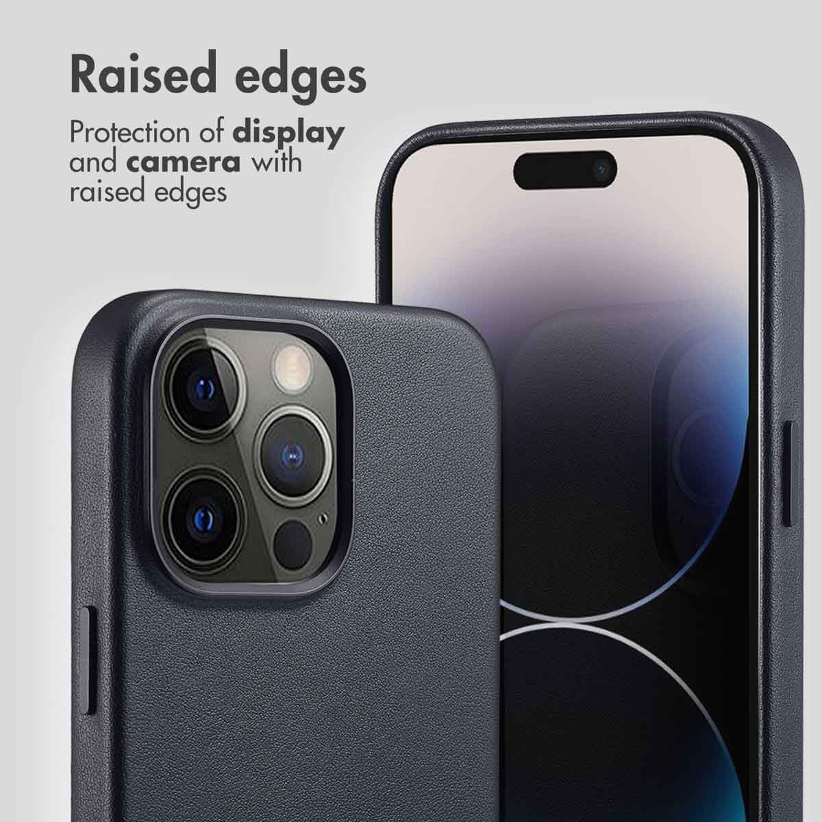 Les bords surélevés protègent l'écran et l'appareil photo d'un smartphone dans une coque.