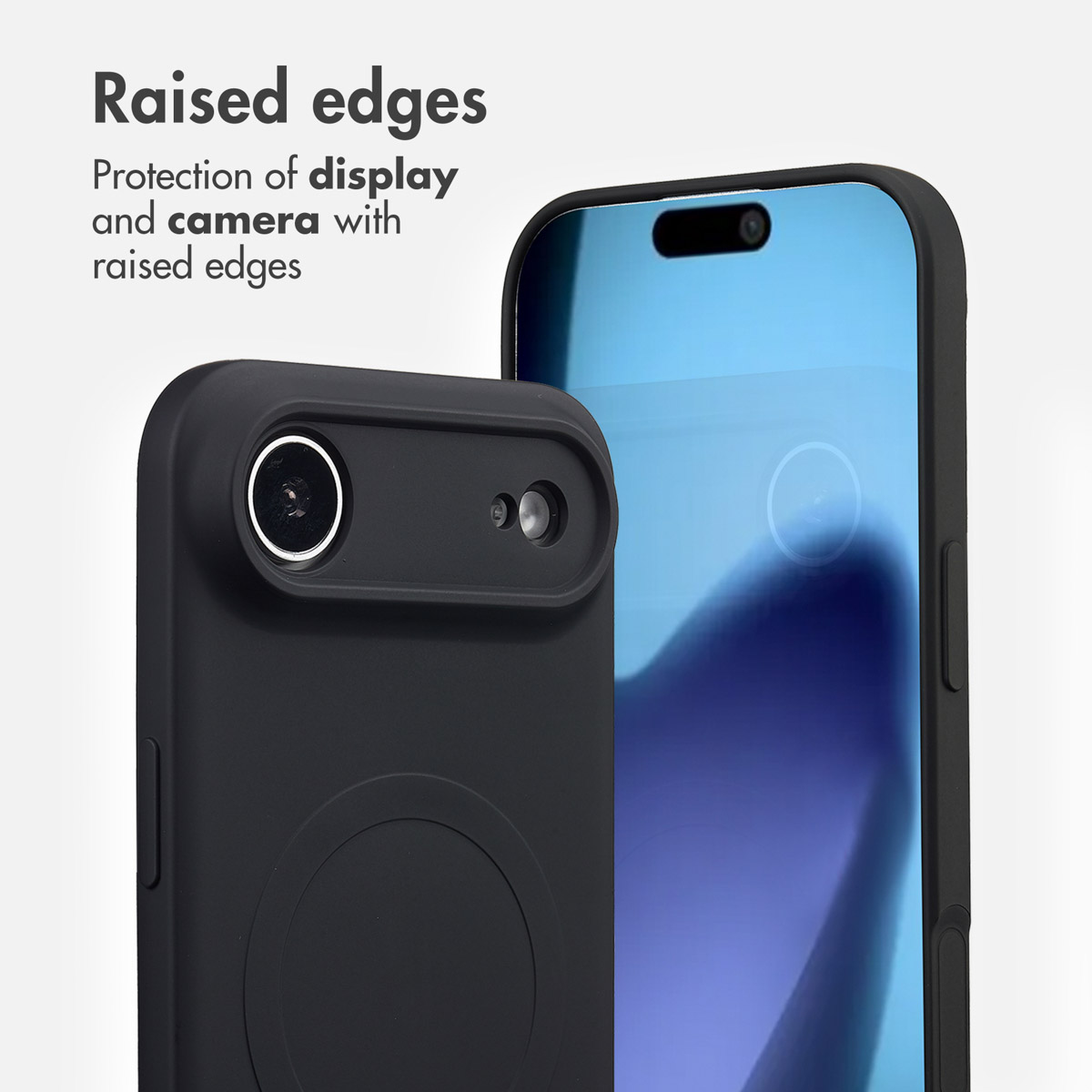 IMOSHION Color Backcover met MagSafe adatta per Apple iPhone Air, Retro copertina, Apple, iPhone Air, Nero