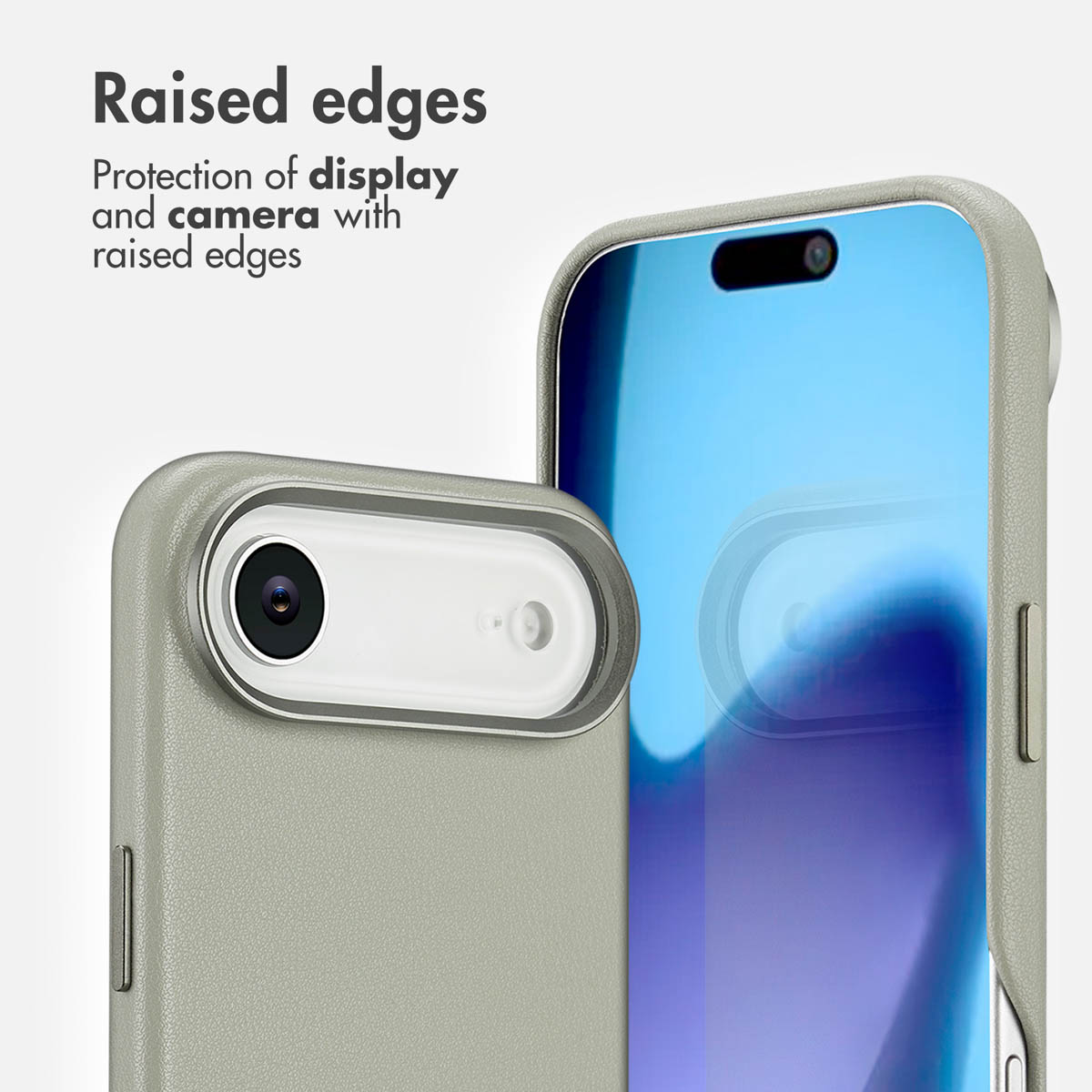 Los bordes elevados protegen la pantalla y la cámara de un teléfono.