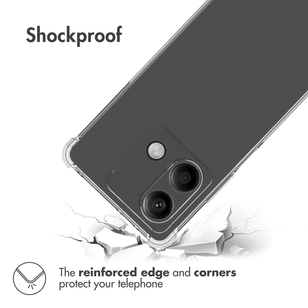Funda de teléfono a prueba de golpes con esquinas reforzadas.