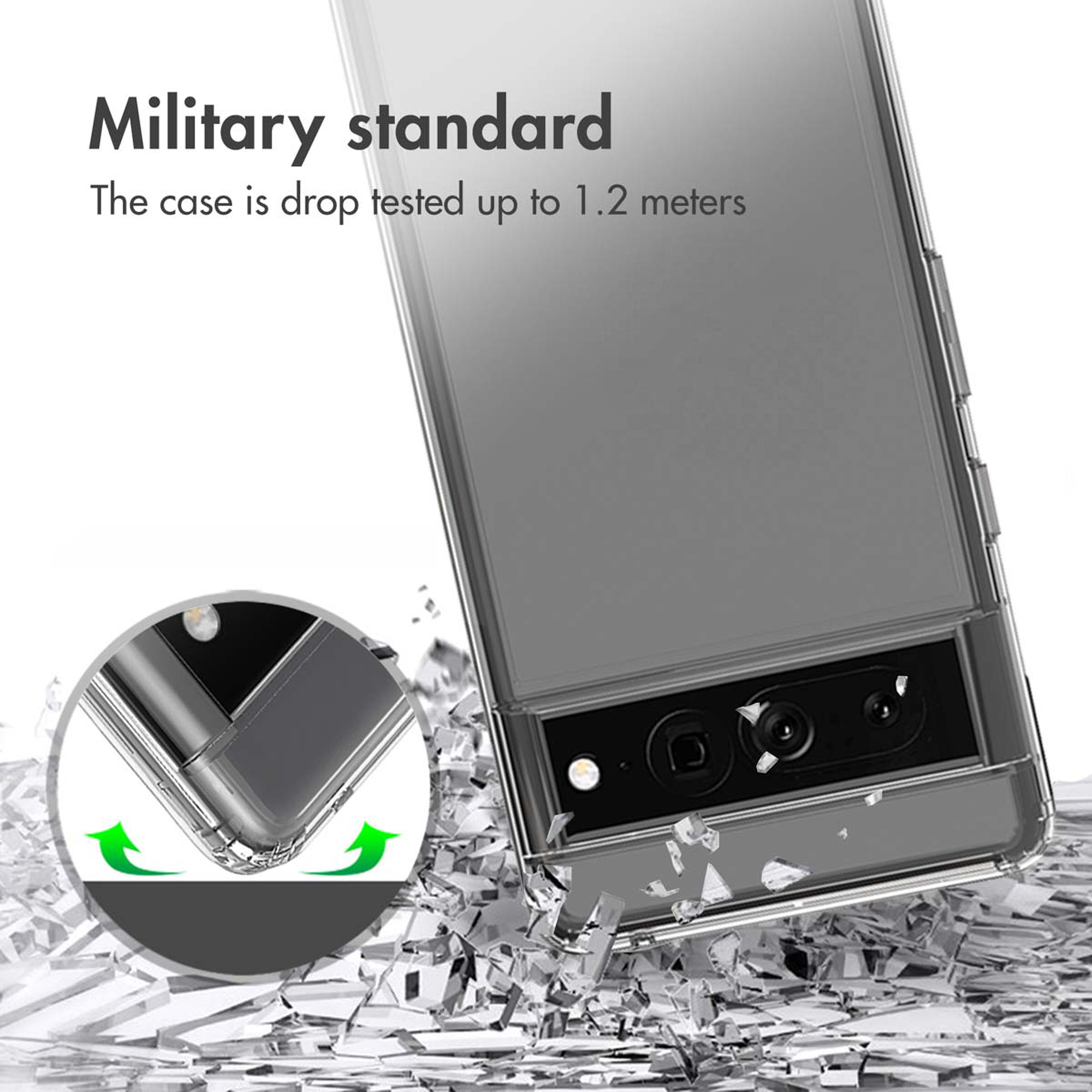 Estándar militar: La funda está probada contra caídas de hasta 1,2 metros.