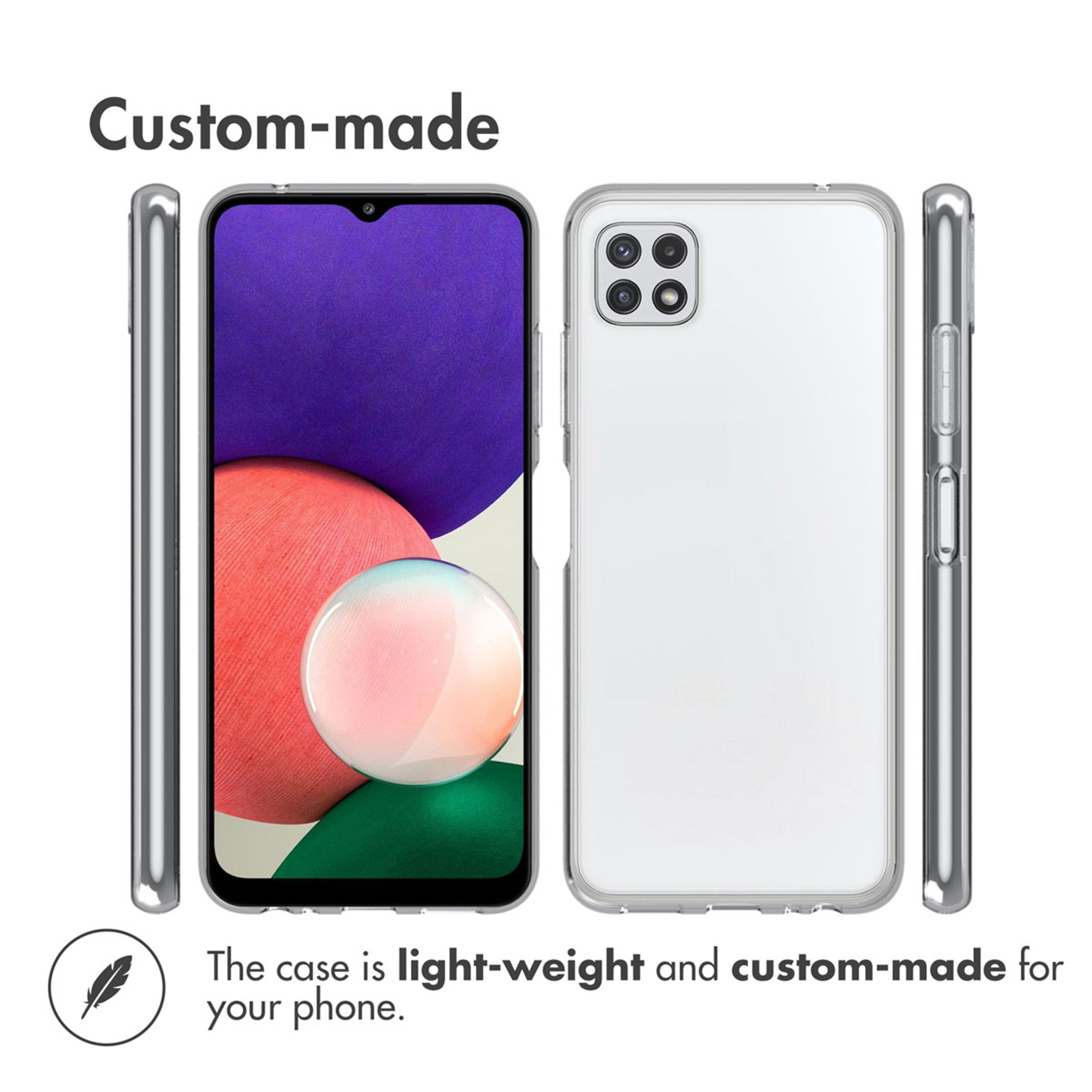 Une coque de protection légère et sur mesure pour smartphone, présentée sous plusieurs angles.
