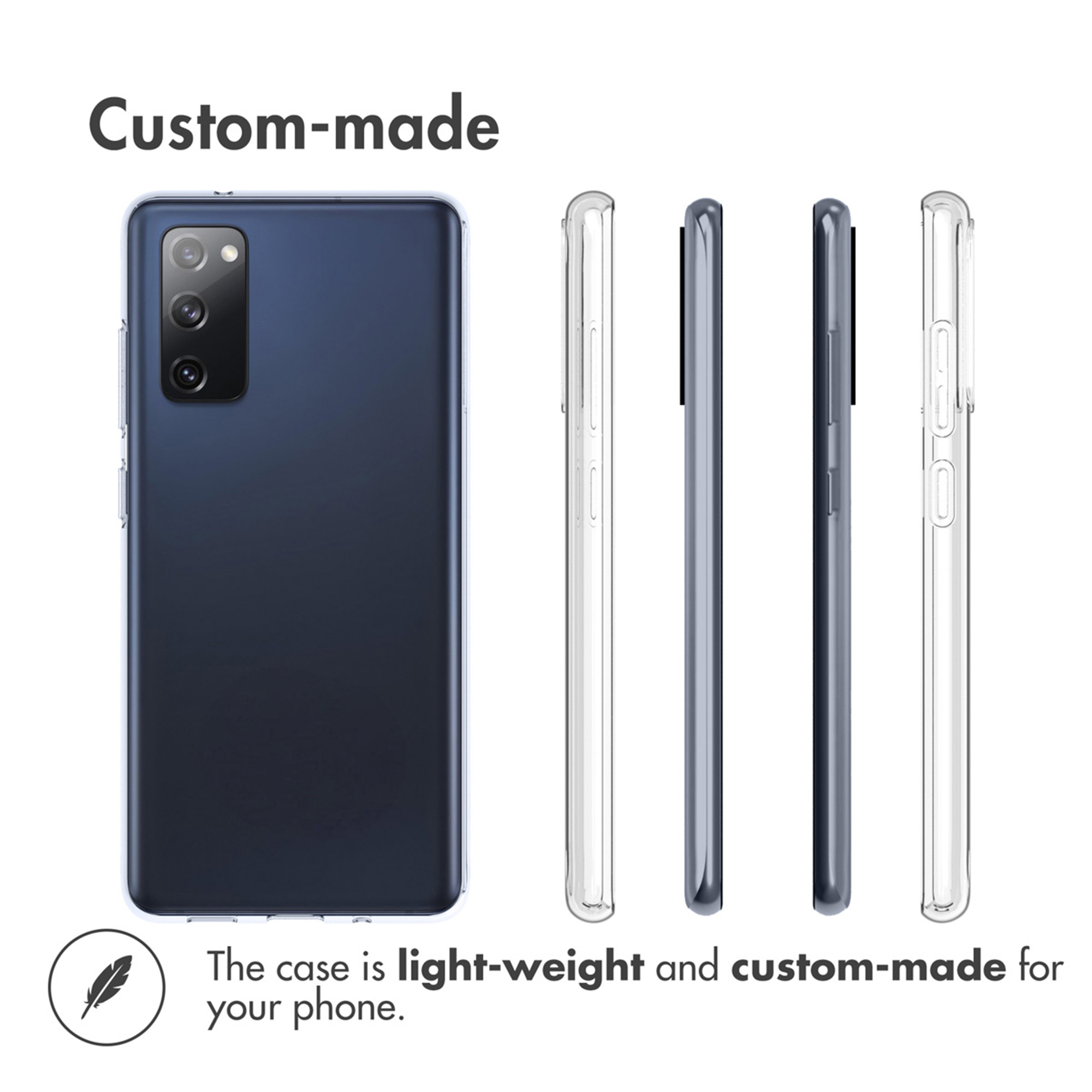 Plusieurs vues d'un étui de protection léger et sur mesure pour smartphone.