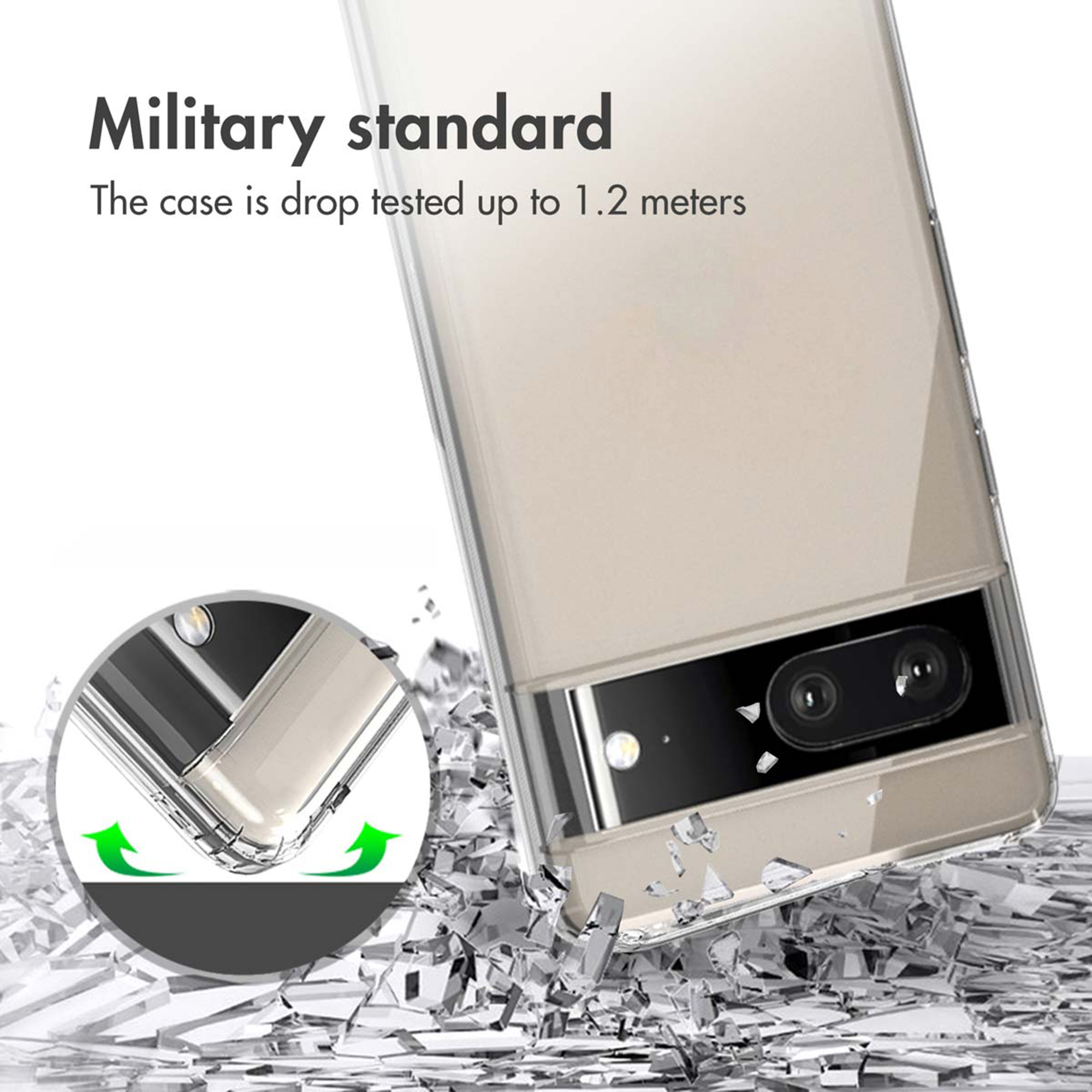 Estándar militar: la funda está probada contra caídas de hasta 1,2 metros.