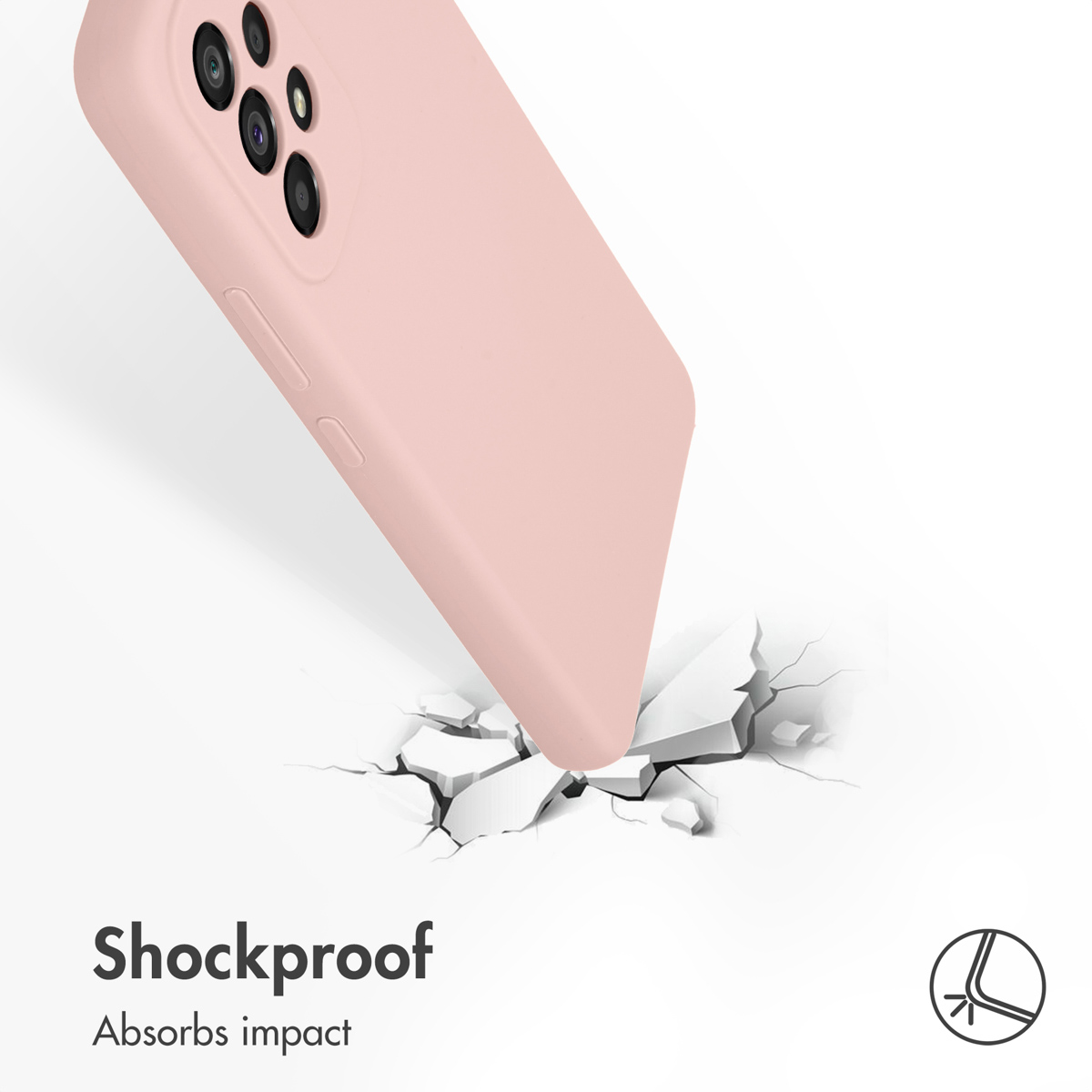 ACCEZZ Coque arrière Liquid en silicone, Coque arrière, Samsung, Galaxy A53, Rose