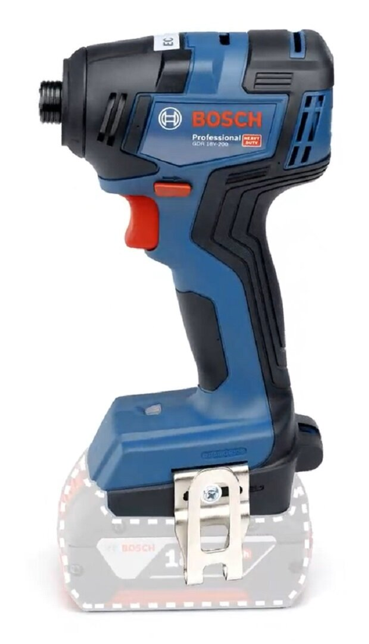 Blaue Bosch Professional Akku-Schlagbohrmaschine auf weißem Hintergrund.