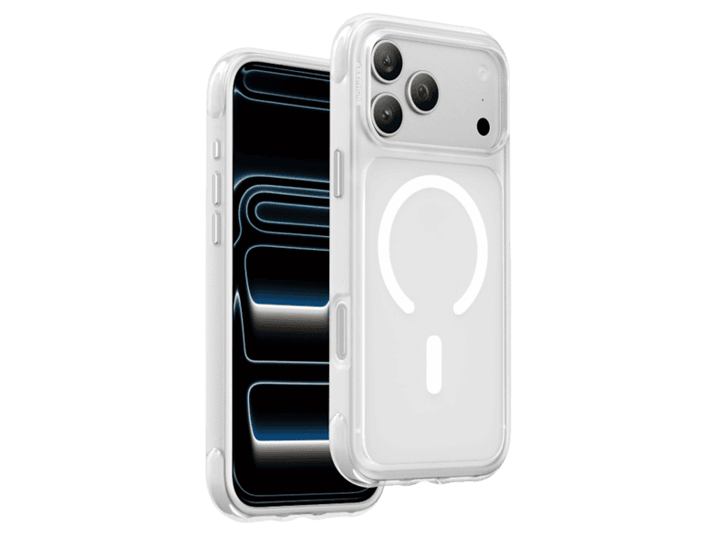 KEEPHONE Apple iPhone 17 Pro Uyumlu Monica Airbag Magsafe Kapak Telefon Kılıfı Beyaz