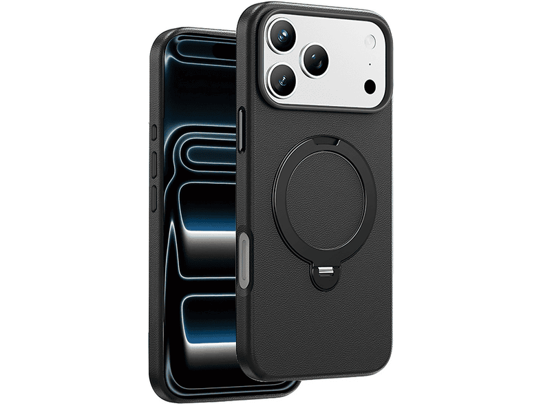 KEEPHONE Apple iPhone 17 Pro Max Uyumlu Mehold Standlı Magsafe Kapak Telefon Kılıfı Siyah