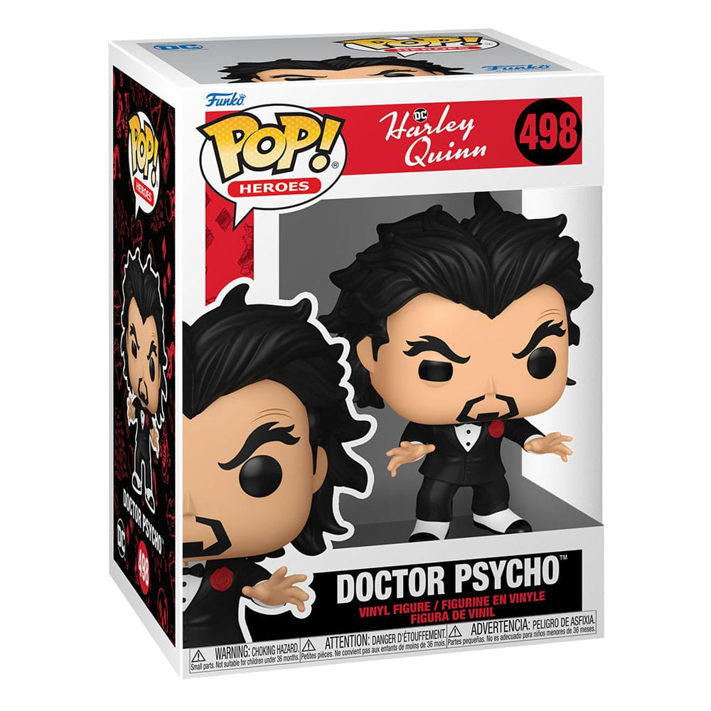 Funko Pop! Vinylfigur von Doctor Psycho im Anzug in seiner Sammlerbox.