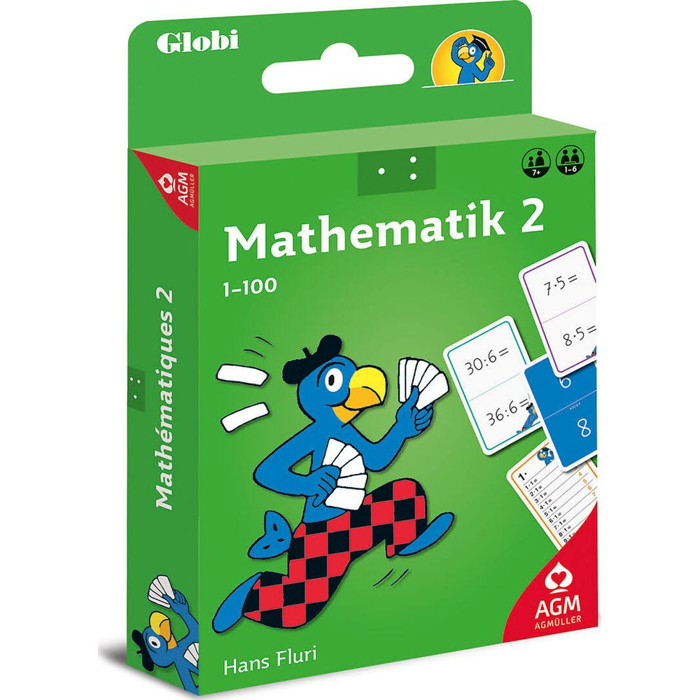 Boîte de jeu verte avec un oiseau bleu et des équations mathématiques.