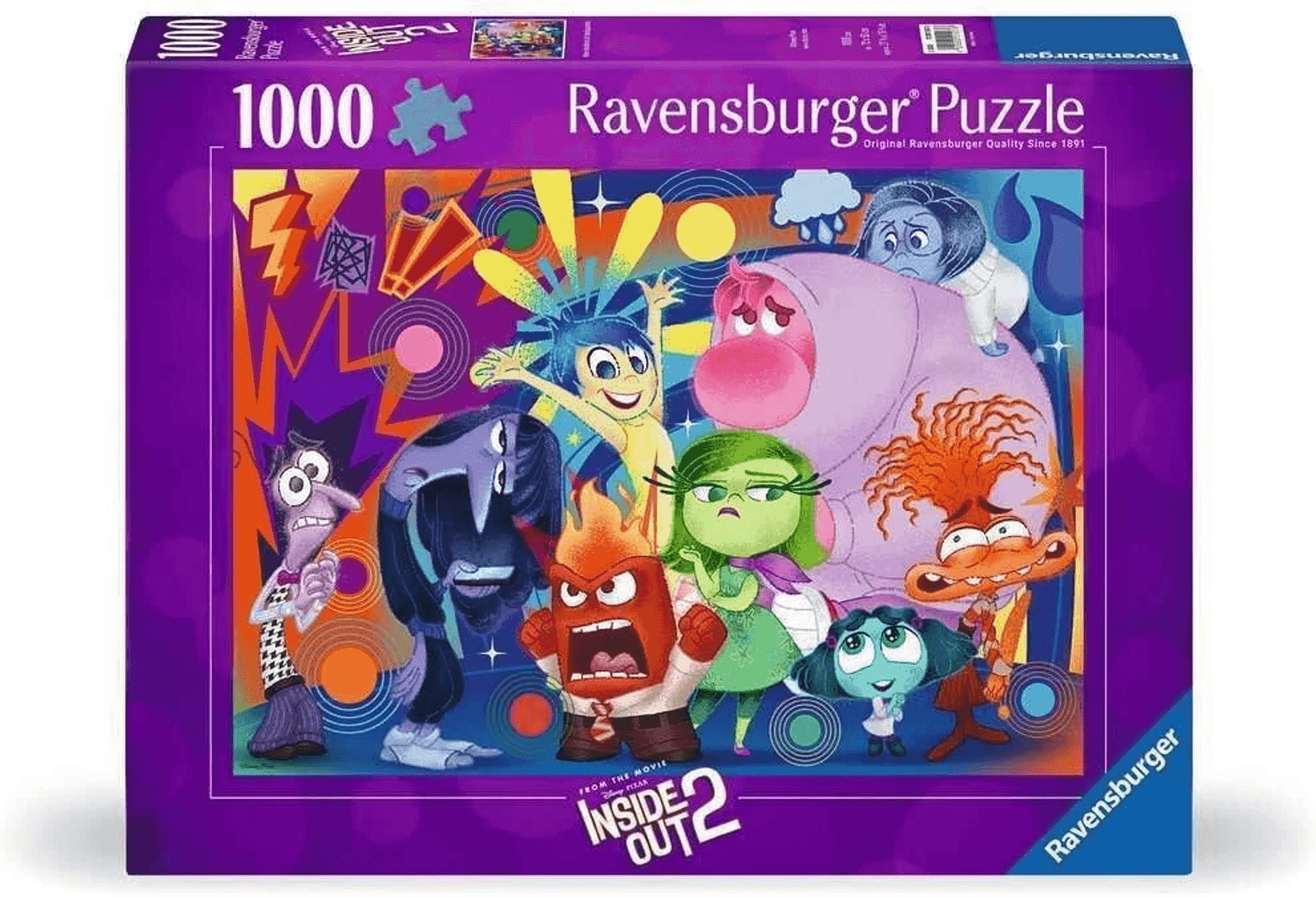 Puzle de 1000 piezas de Ravensburger con coloridos personajes de Del revés 2.