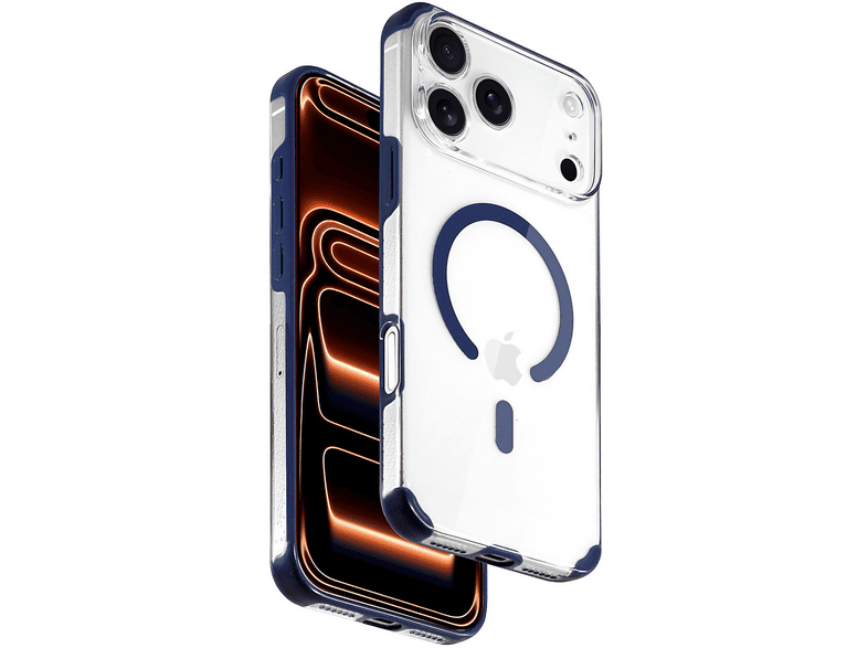 HDD Apple iPhone 17 Pro Max Uyumlu HBC-430 Qutang Magsafe Kapak Telefon Kılıfı Mavi