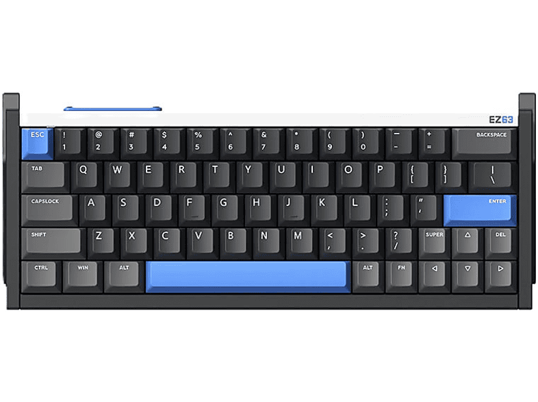IQUNIX EZ63 Hall Effect Magnetic Jade Pro Manyetik Switch 8K Hz RGB Hotswap Kablosuz Oyuncu Klavyesi Siyah