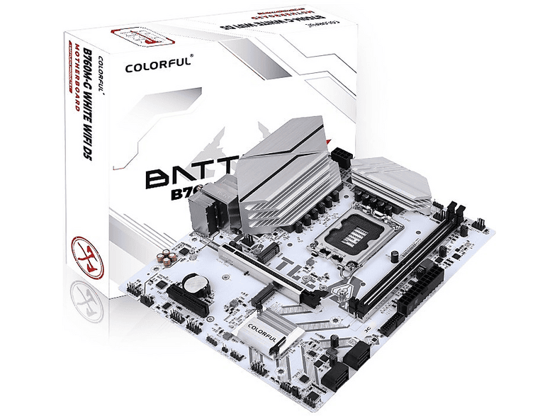 COLORFUL Battle-AX White D5 Intel LGA1700 Micro B760M DDR5 mATX Anakart