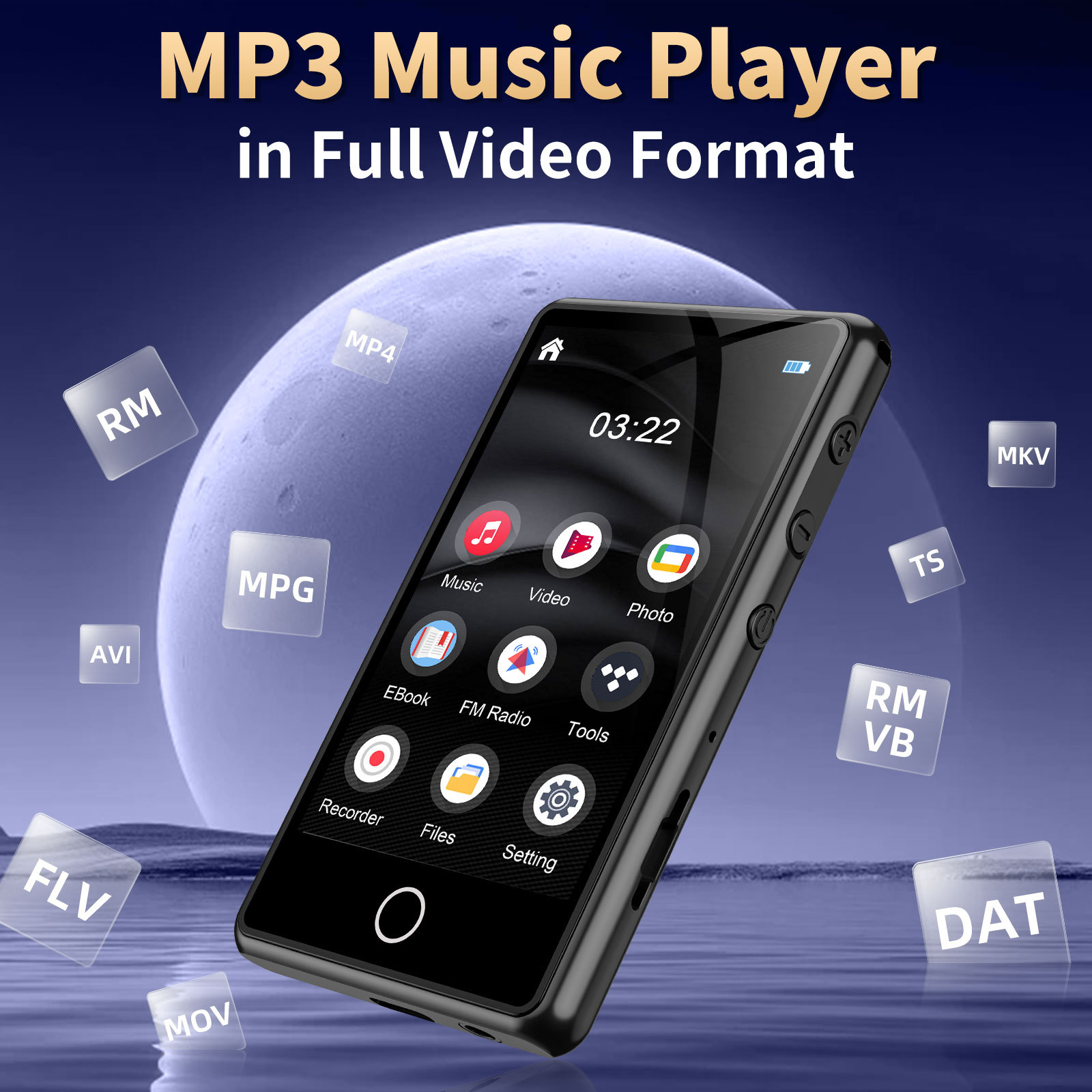 FLYSTAR 16GB 3.0 Zoll Bluetooth Touchscreen Akkulaufzeit MP4-Player 16 ...