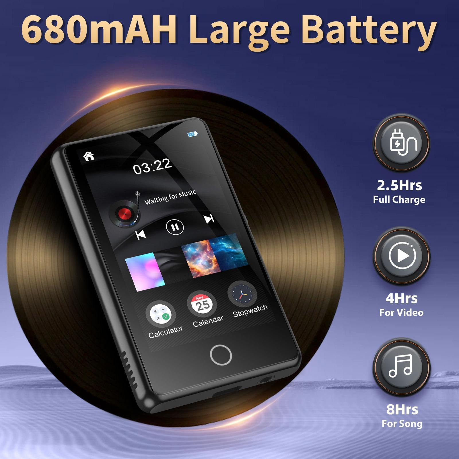 FLYSTAR 16GB 3.0 Zoll Bluetooth Touchscreen Akkulaufzeit MP4-Player 16 ...