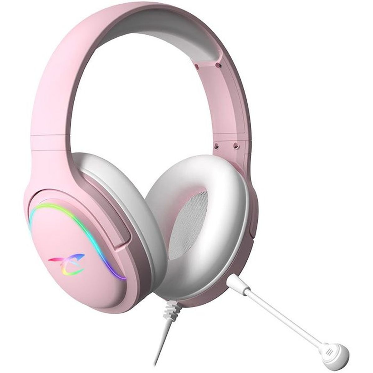 SUBSONIC Spectra LED CUFFIE GAMING, Rosa, Bianco
