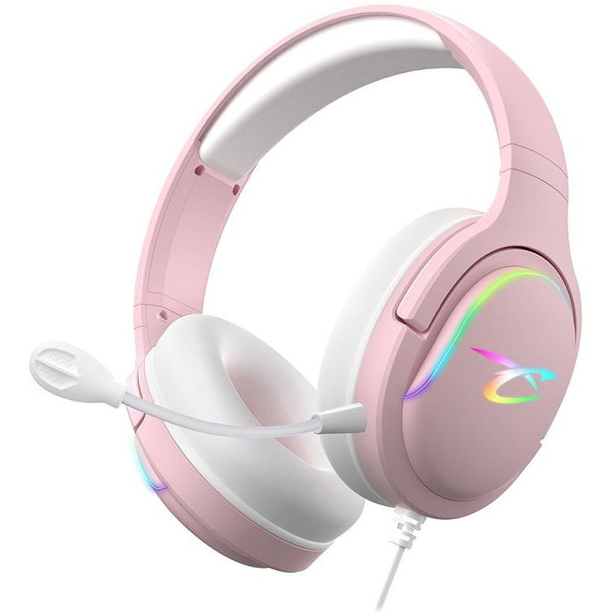 SUBSONIC Spectra LED CUFFIE GAMING, Rosa, Bianco