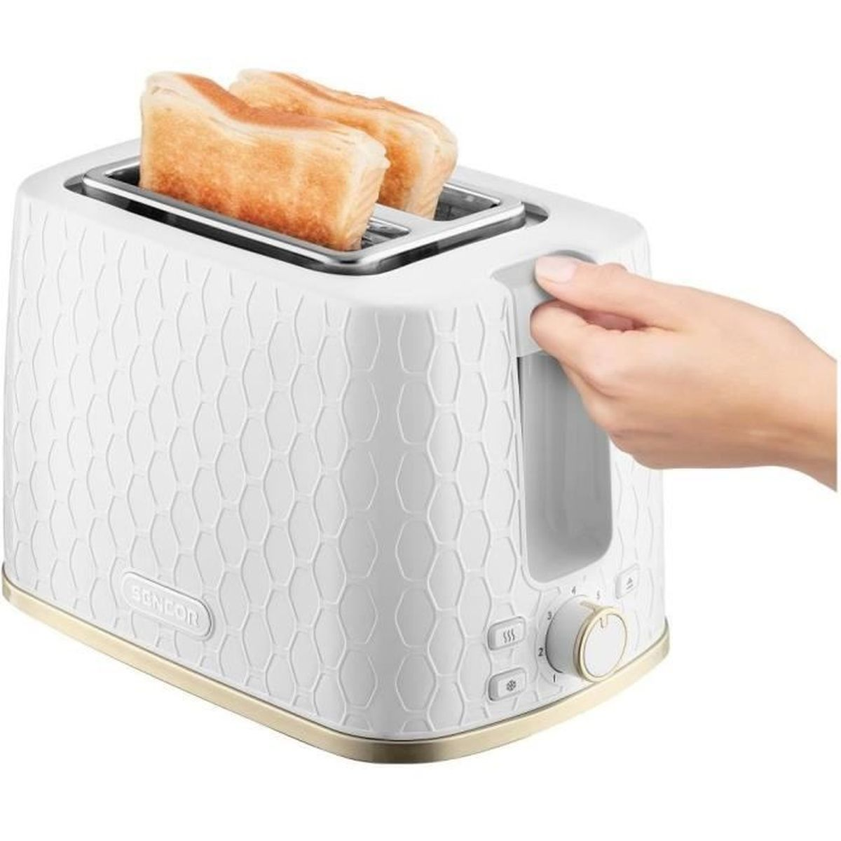 SENCOR STS 7200WH Toaster 2 Scheiben Weiß (930 Watt, Schlitze: 2) | SATURN