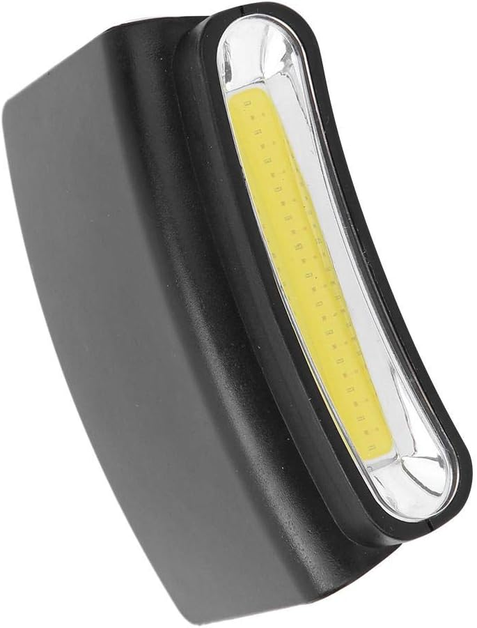 Schwarze LED-Leuchte mit gelbem COB-Streifen in einem länglichen Gehäuse vor weißem Hintergrund.