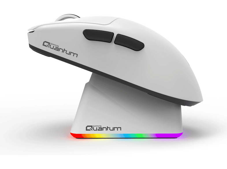 QUANTUM GAMING Fluxmouse G13 Pro 1000Hz PAW3311 RGB Şarj İstasyonlu 22.000 Dpi Bluetooth Gaming Mouse Beyaz