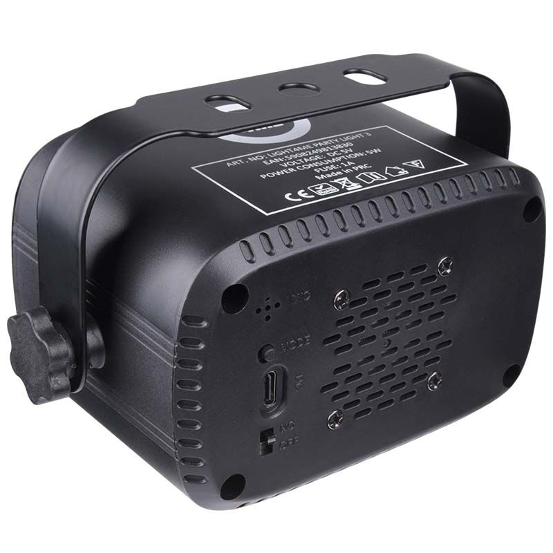 LIGHT4ME Party Light 3 LED-Lichteffekt, Schwarz