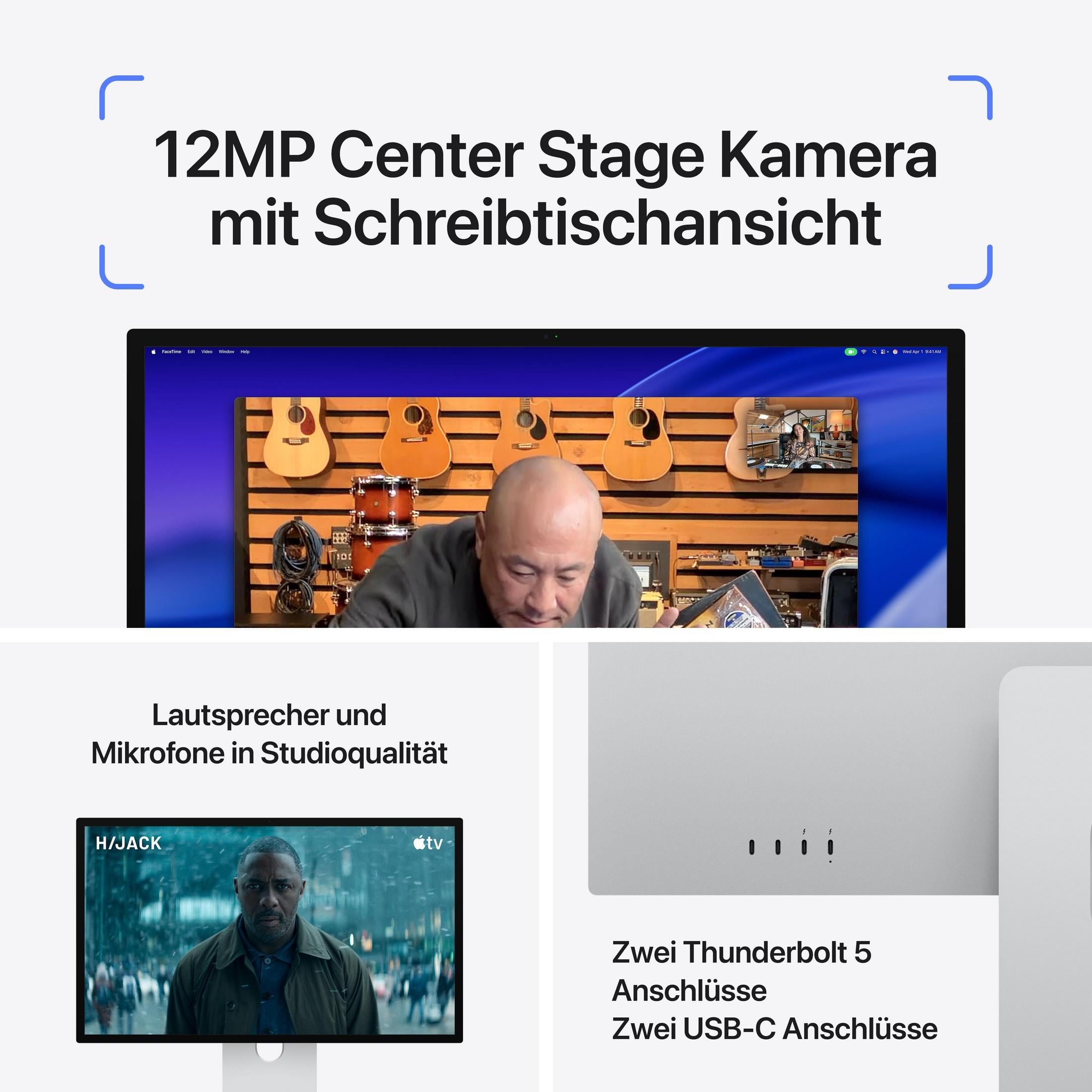 Grafik zeigt Display-Funktionen wie Kamera, Lautsprecher, Mikrofone und Anschlüsse.