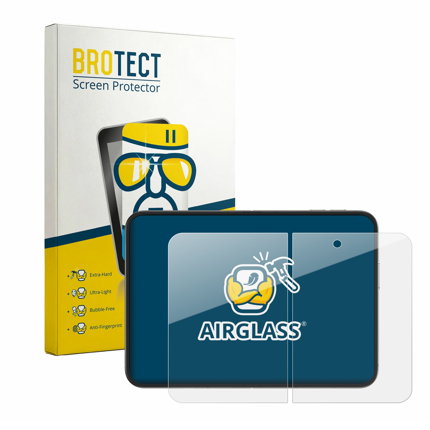 BROTECT Schutzglas Panzer Folie Glas klar Schutzfolie (für Apple iPhone ...