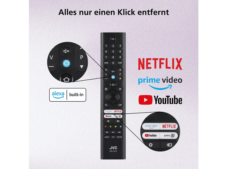 JVC LT-32VRF3555 LED TV (Flat, 32 Zoll / 80 cm, Full-HD, SMART TV