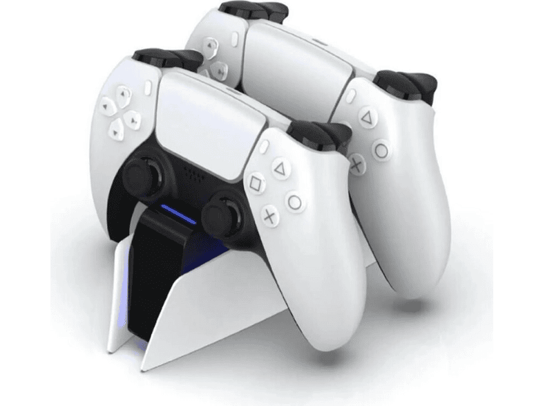 NEWHOPE PS5 mit LED-Anzeigeleuchten, zwei Controller, Ladestation, Weiß ...